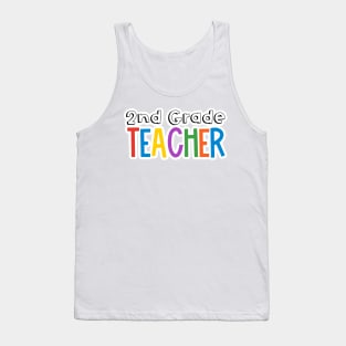 Rainbow 2nd Grade Teacher Tank Top